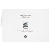 Great Blue Heron Cards (Back Horizontal)