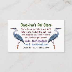 Blue Heron Business Cards | Zazzle