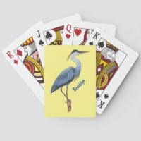 Great blue heron cartoon illustration