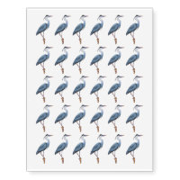 Great blue heron cartoon illustration