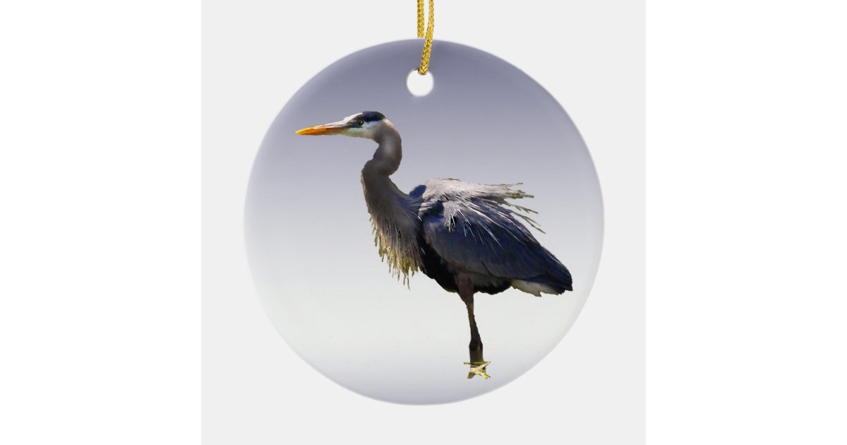 Great Blue Heron Ceramic Ornament | Zazzle.com