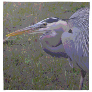 Great Blue Heron Challenge Cloth Napkin