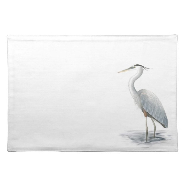 Great Blue Heron Cloth Placemat (Front)