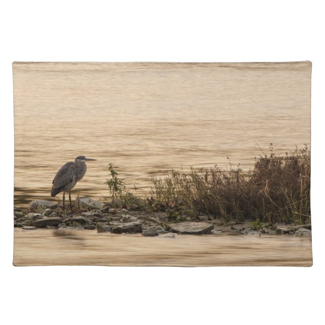 Great Blue Heron Cloth Placemat (Front)