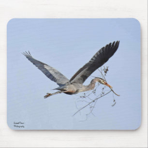 Great Blue Heron Coffee Mug Mouse Pad