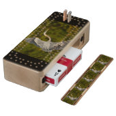 great blue heron cribbage board (Angled)