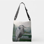 Great Blue Heron Crossbody Bag (Front)