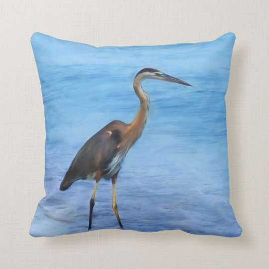 Great Blue Heron, Customizable Throw Pillow | Zazzle.com