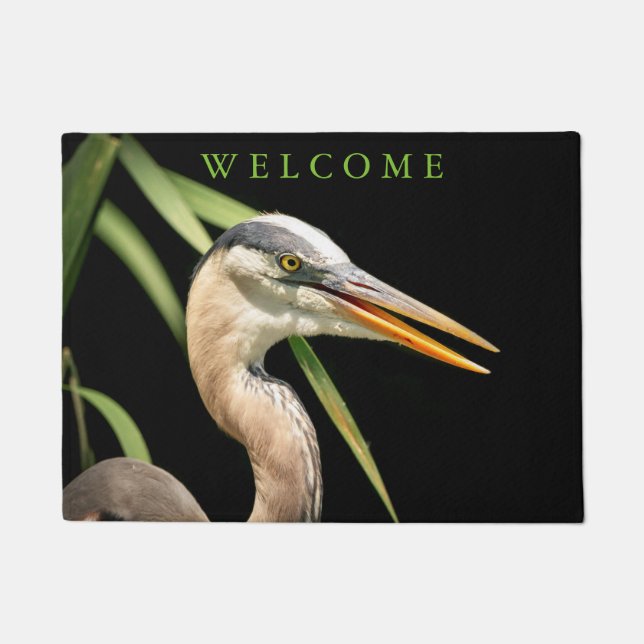 Great Blue Heron Doormat (Front)