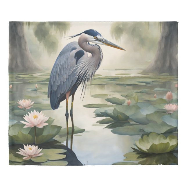 Great Blue Heron Duvet Cover (Front)