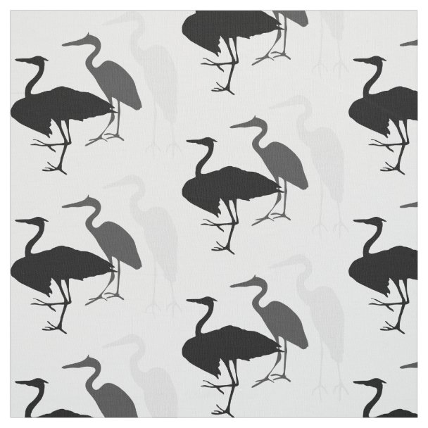 Great Blue Heron Fabric Zazzle