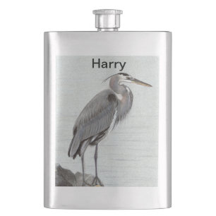 Great Blue Heron Flask