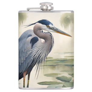 Great Blue Heron Flask