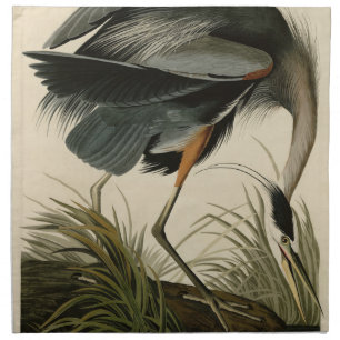 Great Blue Heron from Audubon's Birds of America Cloth Napkin