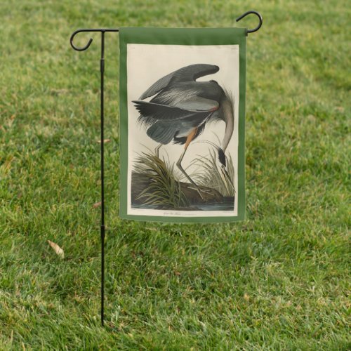 Great Blue Heron from Audubons Birds of America Garden Flag