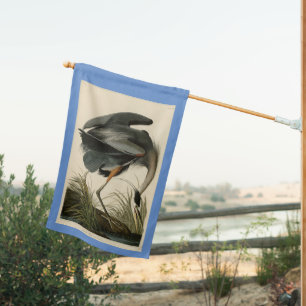 Great Blue Heron from Audubon's Birds of America House Flag