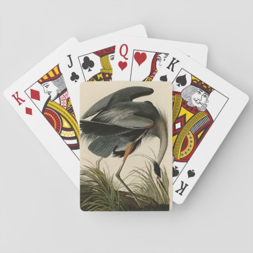 Great Blue Heron from Audubons Birds of America Poker Cards