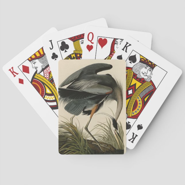 Great Blue Heron from Audubon's Birds of America Poker Cards (Back)