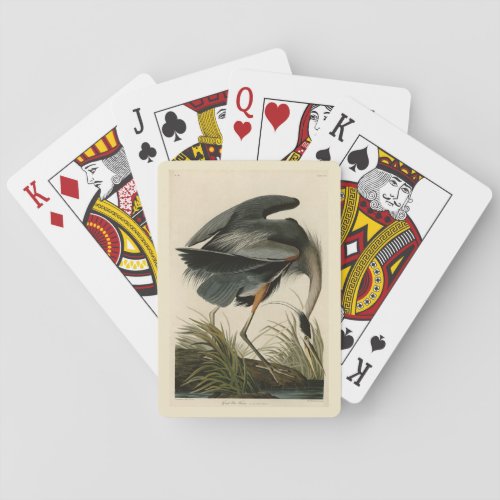 Great Blue Heron from Audubons Birds of America Poker Cards