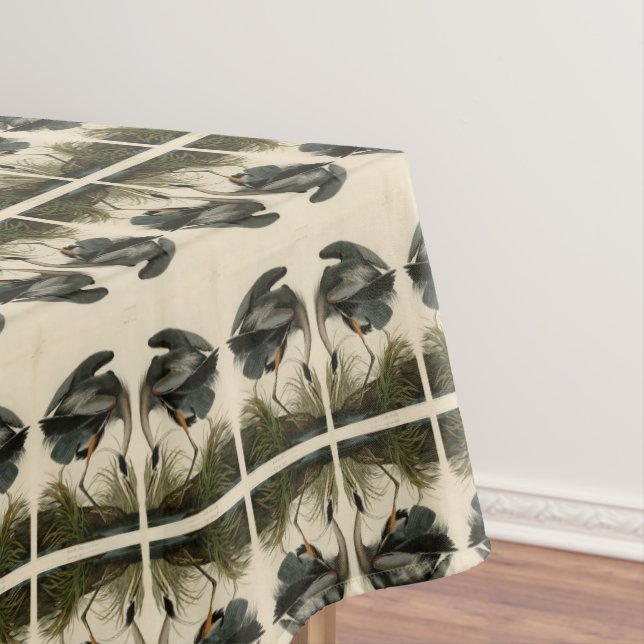 Great Blue Heron from Audubon's Birds of America Tablecloth (In Situ)