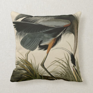 Great Blue Heron from Audubon's Birds of America Throw Pillow