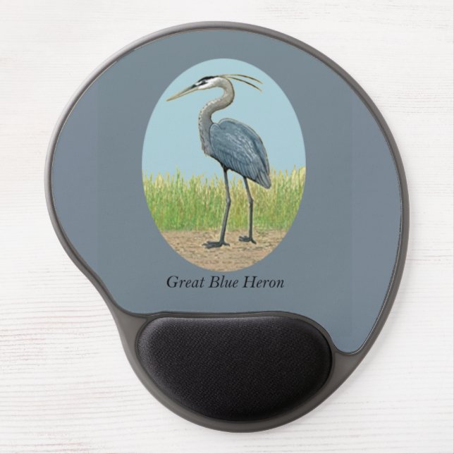 Great Blue Heron Gel Mouse Pad (Front)
