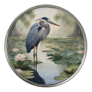 Great Blue Heron Golf Ball Marker