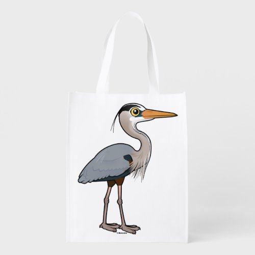 Great Blue Heron Grocery Bag
