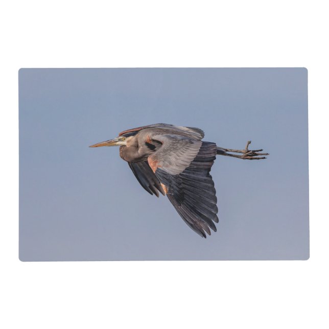 Great Blue Heron in flight Placemat (Front)