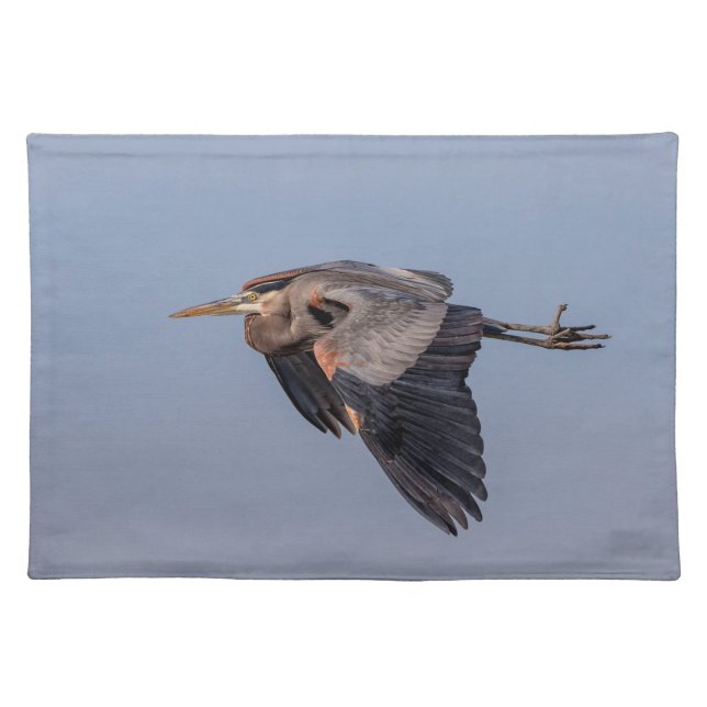 Great Blue Heron in flight Placemat (Front)