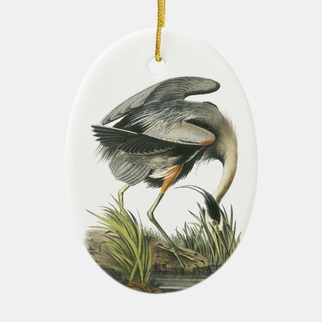 Great Blue Heron, John Audubon Ceramic Ornament (Front)