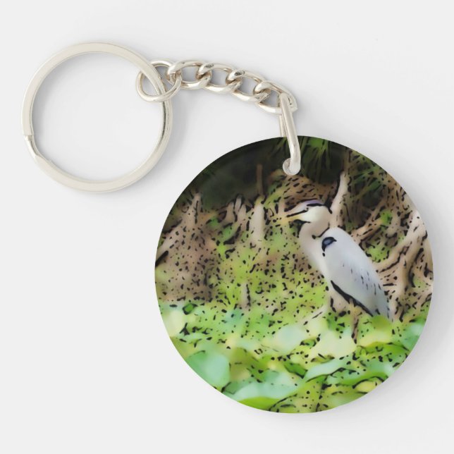 Great Blue Heron Keychain (Front)