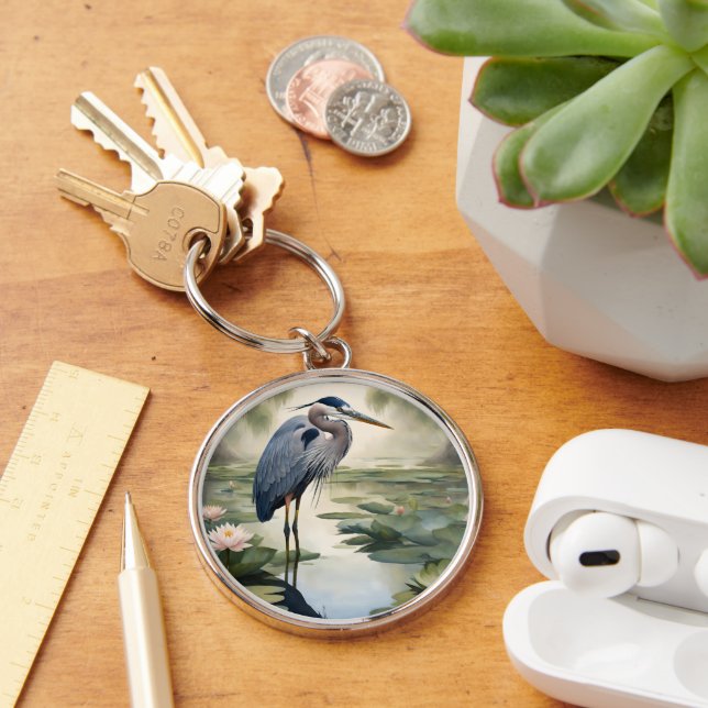 Great Blue Heron Keychain (Desk)