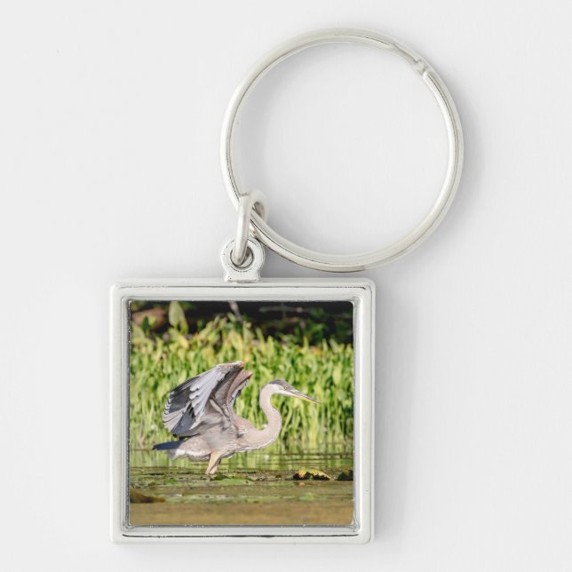 Great Blue Heron Keychain (Front)