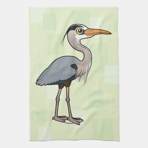 Great Blue Heron Kitchen Towel
