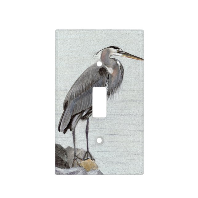 Great Blue Heron Light Switch Cover (Front)