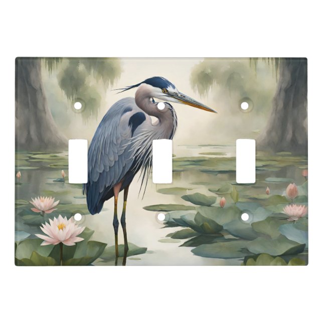 Great Blue Heron Light Switch Cover (Front)