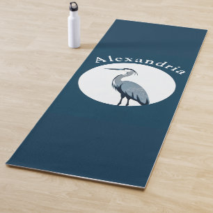 Great Blue Heron Logo Yoga Mat