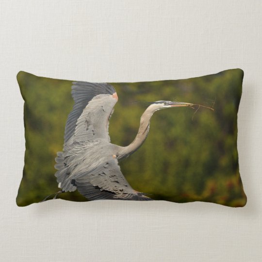 great blue heron lumbar pillow | Zazzle.com