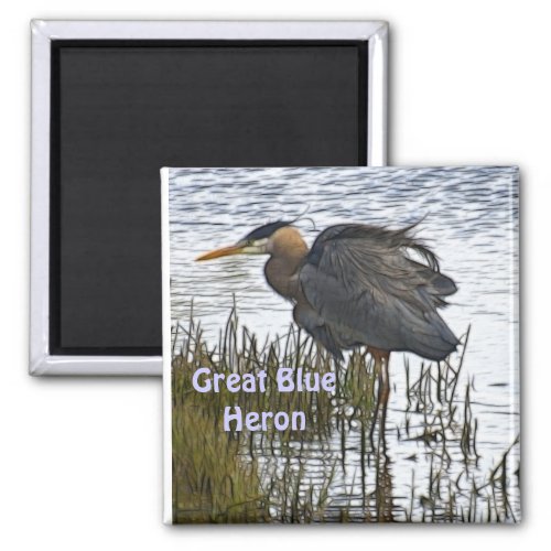 GREAT BLUE HERON Magnet Gifts