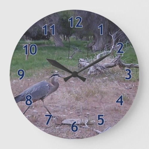 Great Blue Heron May 2020 Large Clock