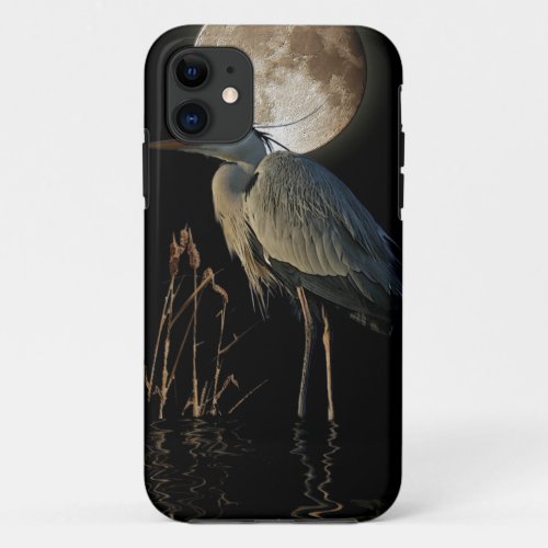Great Blue Heron  Moon Fantasy Phone Case