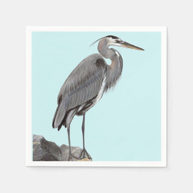 Great Blue Heron Napkins (Front)
