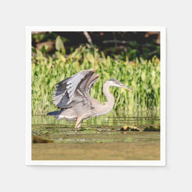 Great Blue Heron Napkins (Front)