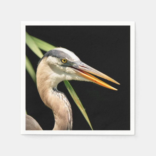 Great Blue Heron Napkins (Front)