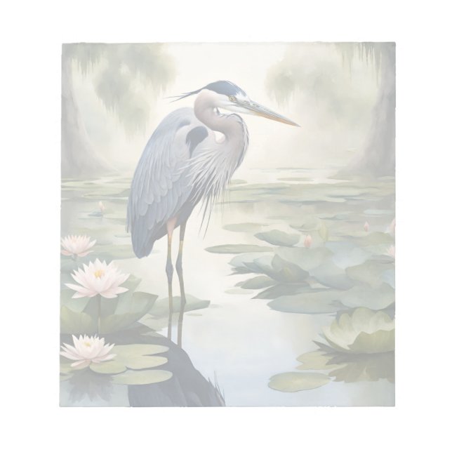 Great Blue Heron Notepad (Front)