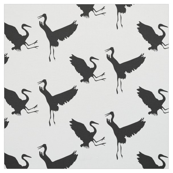 Great Blue Heron Fabric Zazzle