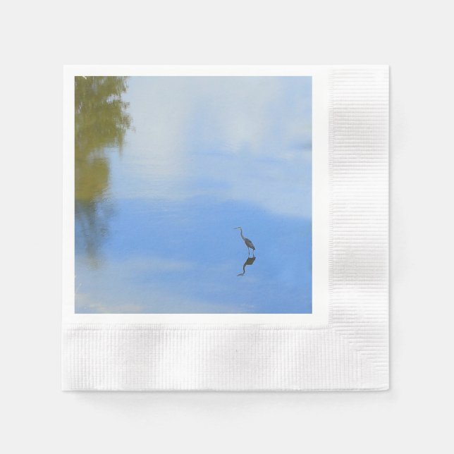 Great Blue Heron Paper Napkins (Front)