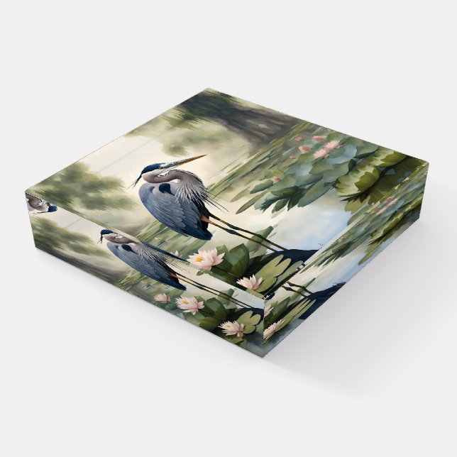Great Blue Heron Paperweight (Angled)
