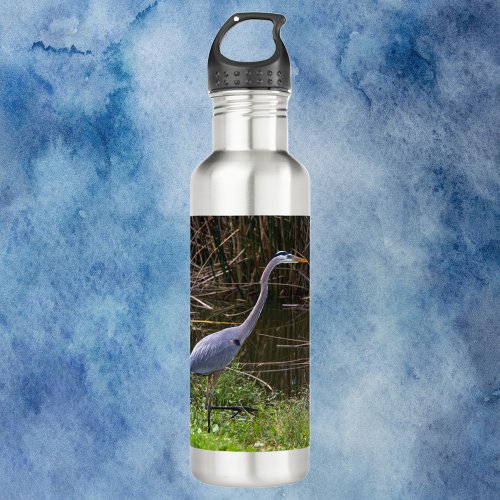 Great Blue Heron Photo Wetlands Stainless Steel Water Bottle